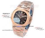 Perfect Replica OE Factory 5713 Patek Philippe Nautilus Rose Gold Swiss Watches 40mm 